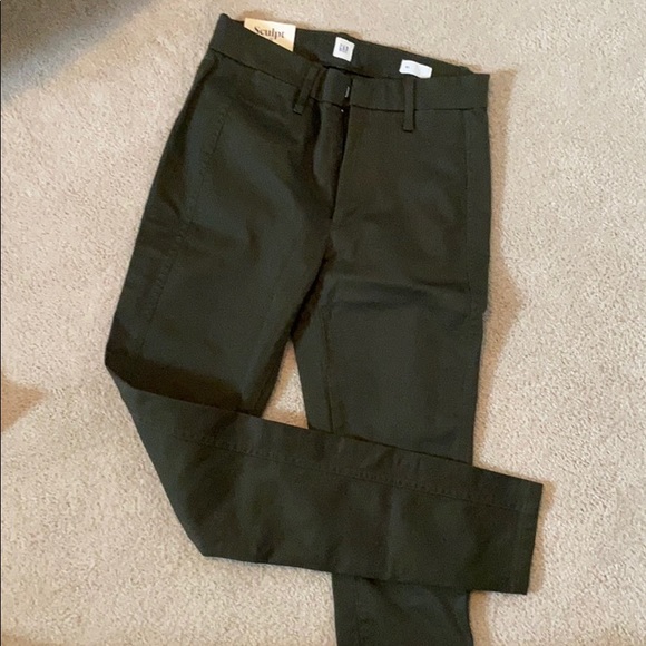 GAP Pants - Gap High Rise Green Twill Pants